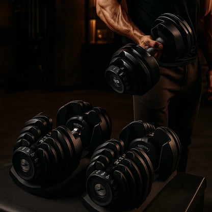 Satz von 2 verstellbaren Hanteln